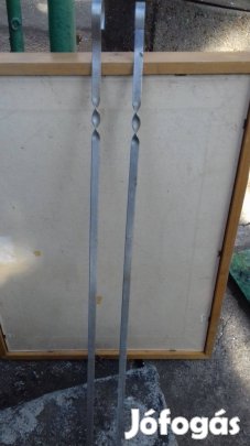 Alumínium grill nyárs csavar mintával 2db egybe 65cm hossz