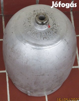 Aluminium propán bután gázpalack töltve.2kg. ürt: 4,7l,