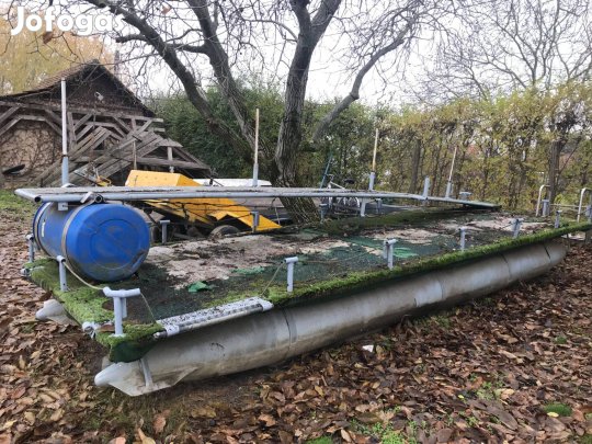 Alumínium szerkezetű stég csónakkikötő 6,6mX2m-es