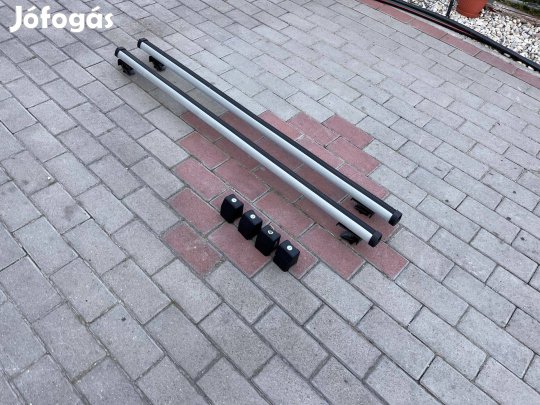 Alumínium univerzális tetőcsomagtartó kombi tetőkorlátos autókhoz Zárh