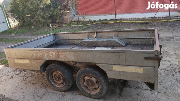 Alumínium utánfutó 1 tonnás,fékes eladó.