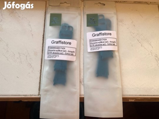 Amazfit GTR okosóra szíj, 2 db, türkiz kék színű. Eladó!