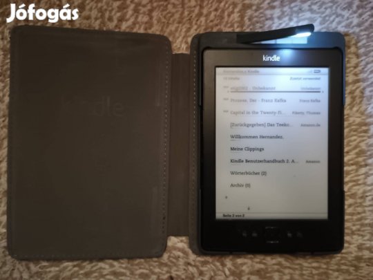 Amazon Kindle 5 e-olvasó ebook tok világítással 