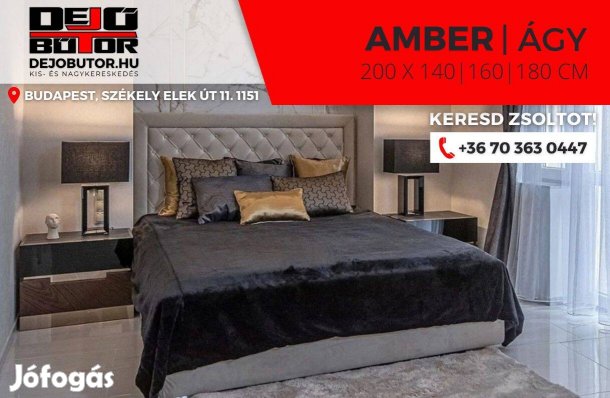 Amber franciaágy 160x200 cm ágybetét + ágyneműtartó komplett drapp