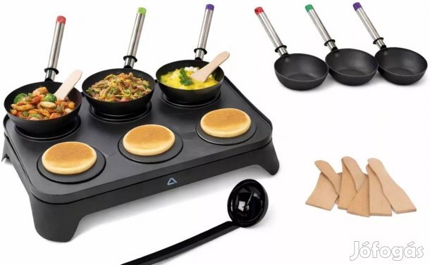 Ambiano WK-1 asztali Woklette grillező, 2 az 1-ben 1500W