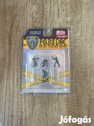 American Diorama Police Line 6 darabos fém figura szett