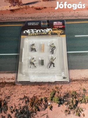 American Diorama "Offroad Adventure 2" 6 darabos fém figura szett