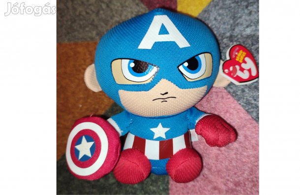 Amerika kapitány eredeti kék plüss figura (új címkés )