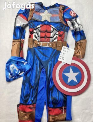 Amerika kapitány jelmez + kiegészítők, szuperhős jelmez DK802