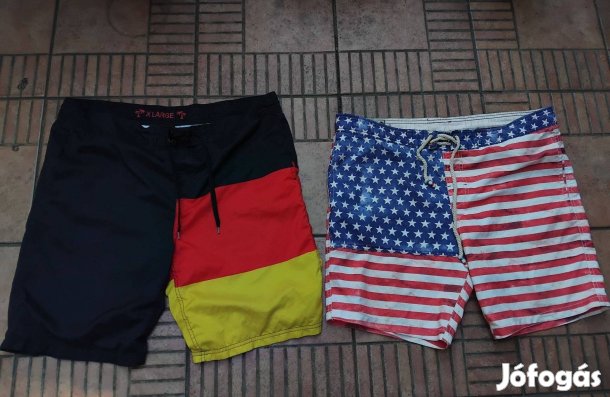 Amerikai zászlós rövidnadrág német úszónadrág XL 2db