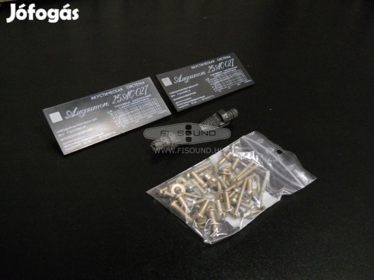 Amfiton 25AC027 ,előlap, csavarok, hangfal kábel törésmentesítő egyben