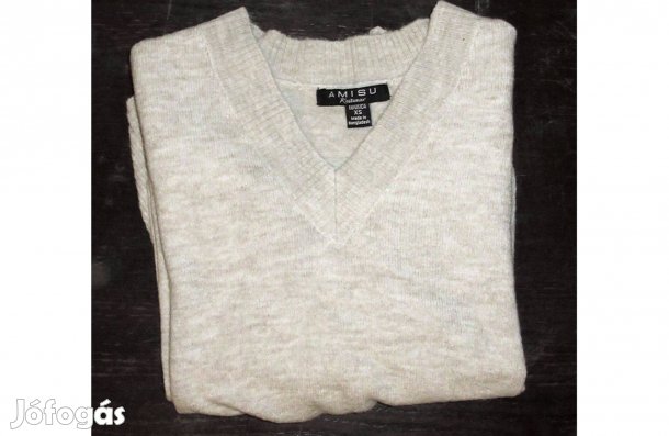 Amisu New Yorkeres szürke női pulóver XS