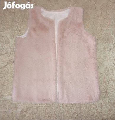 Amisu púder rózsaszín szőrmés mellény 38/40