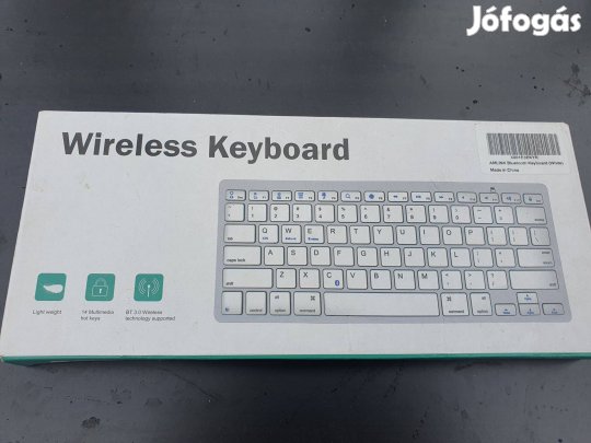 Amlink ultra-vékony, vezeték nélküli, Bluetooth billentyűzet -új, UK
