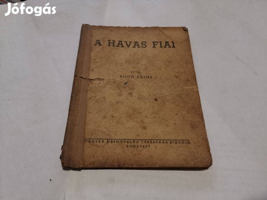 Ámon Ágnes - A havas fiai (1943) - Erdély falusi kisregény - ritka