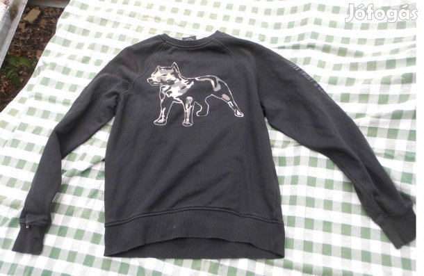 Amstaff fekete férfi M-es kutya támájú felső eladó