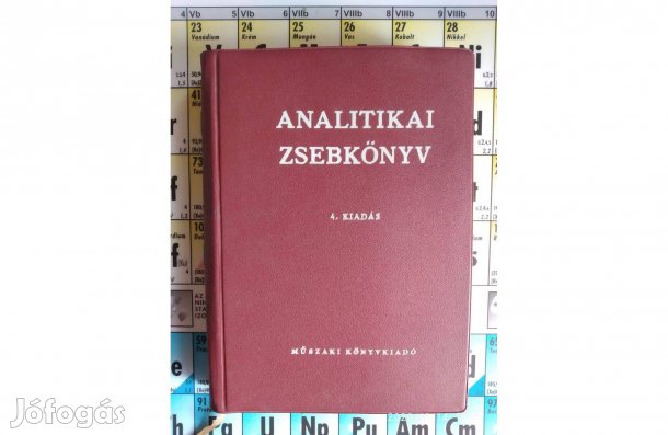 Analitikai zsebkönyv (4.javított kiadás) - Vegyészek, gyógyszerészek,