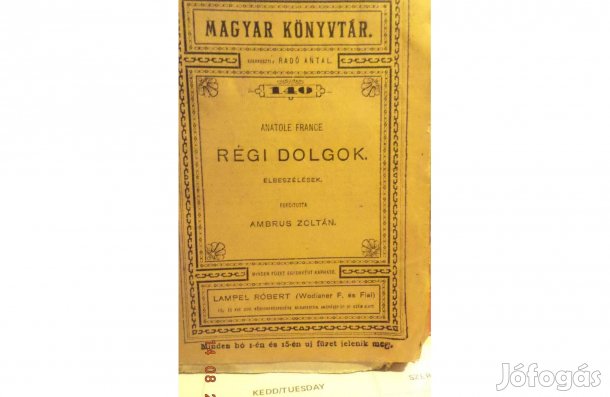 Anatole France: Régi dolgok