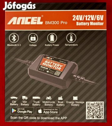 Ancel BM300 Pro - akkumulátor monitor, feszültség, hőmérséklet