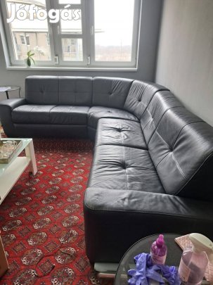 Andante fekete bőr kanapé