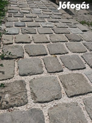 Andezit kő kockakő, macskakő 18 x 18 cm-es térkő Orsz. Száll