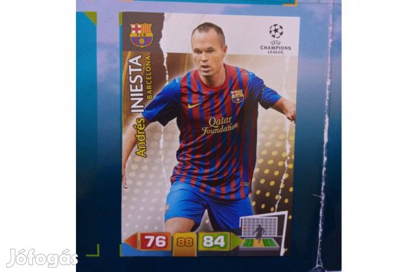 Andrés Iniesta (Barcelona) Champions League focis kártya