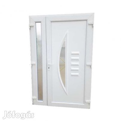 Andy-A-2- Műanyag bejárati ajtó / FEHÉR / 138x208 / NYITHATÓ OLDALLAL