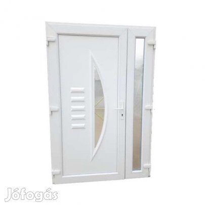 Andy-A-2- Műanyag bejárati ajtó / FEHÉR / 138x208 / NYITHATÓ OLDALLAL