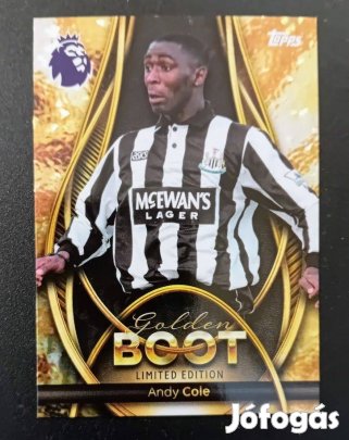Andy Cole Newcastle United Golden Boot Limited Edition focis kártya