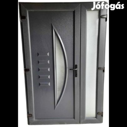 Andy - Műanyag bejárati ajtó / 138x208 / Antracit / NYITHATÓ OLDALLAL