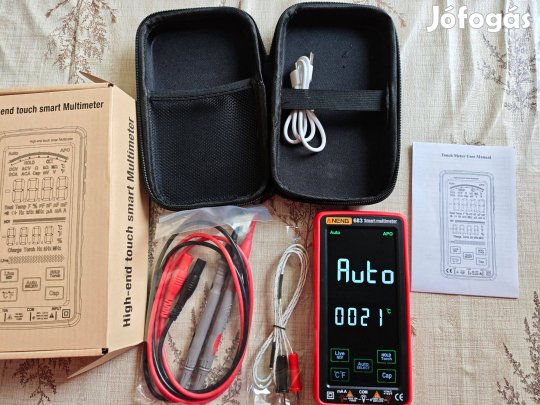 Aneng 683 multiméter érintőképernyővel,akkumulátoros,nagykijelzős,hőmé