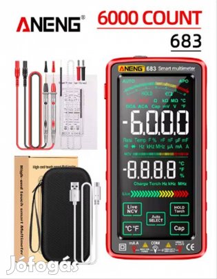 Aneng színes érintőképernyős, beépített akkus digitális multiméter, új