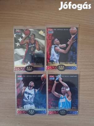 Anfernee Hardaway Upper Deck 1995-96 USA Team kosaras kártyák 4db