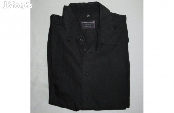 Angelo Litrico fekete hosszú ujjú ing M 39/40