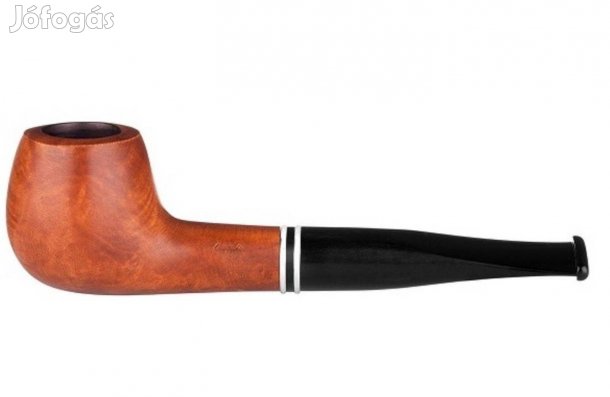 Angelo márkájú, Apple típusú pipa bruyere gyökérből, 2 ezüst színű gyű