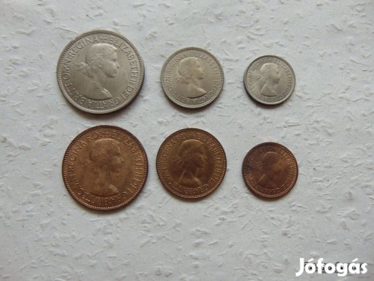 Anglia 6 darab forgalmi érme 1953 Nagyon szép érmék ! Kép szerint