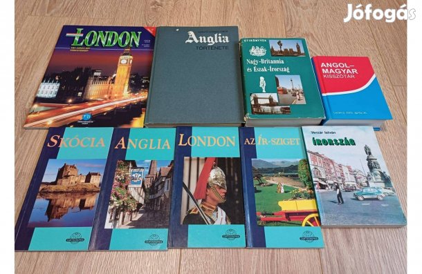 Anglia, London, Skócia, Írország csomag, 9 db egyben
