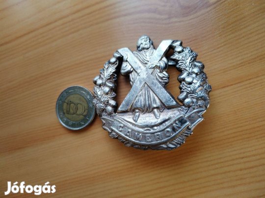 Angol Katonai jelvény II. Világháborús ezüstözöt szép db