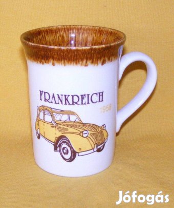 Angol autós porcelán bögre