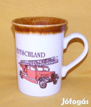 Angol autós porcelán bögre