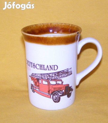 Angol autós porcelán bögre