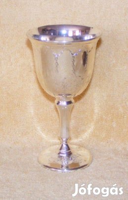 Angol ezüstözött talpas pohár, kehely Grenadier