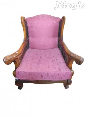 Angol fotel /rattannal kombinálva/