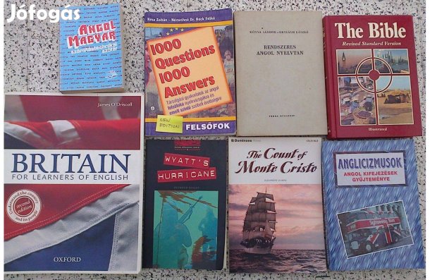 Angol könyvek nyelvkönyvek egyben vagy külön-külön olcsón
