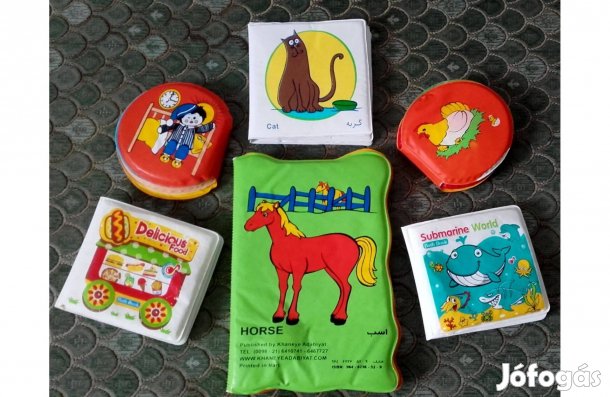 Angol nyelvű babakönycsomag, vízálló, 6 db