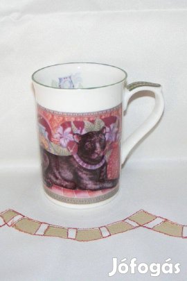 Angol párducos porcelán bögre