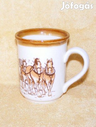 Angol porcelán bögre lovaskocsi