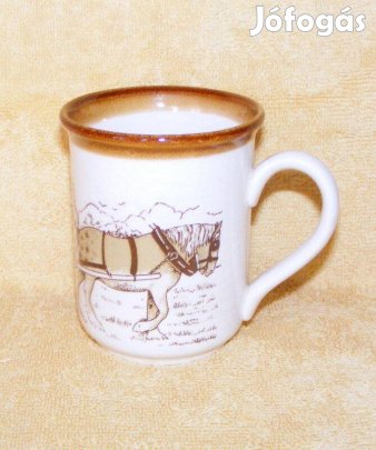 Angol porcelán bögre lovaskocsi