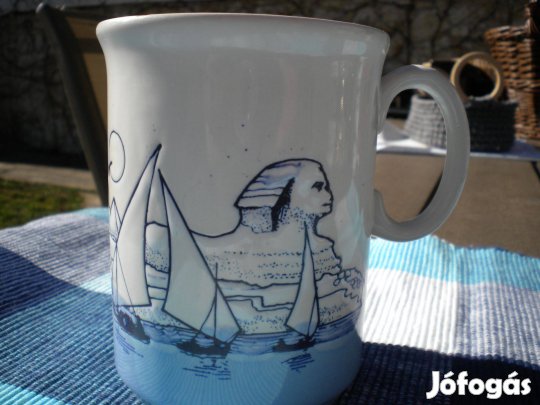 Angol porcelán csésze bögre egyiptomi mintával