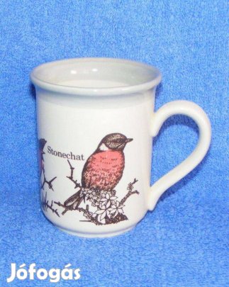 Angol porcelán madaras bögre